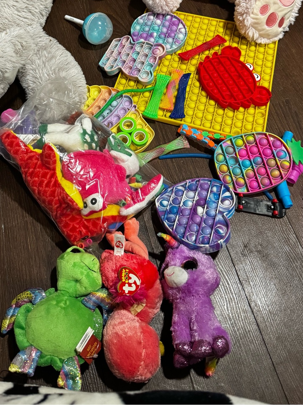 Kids Sensory Pop-It Fidget Toys & Plush Set - Multicolor